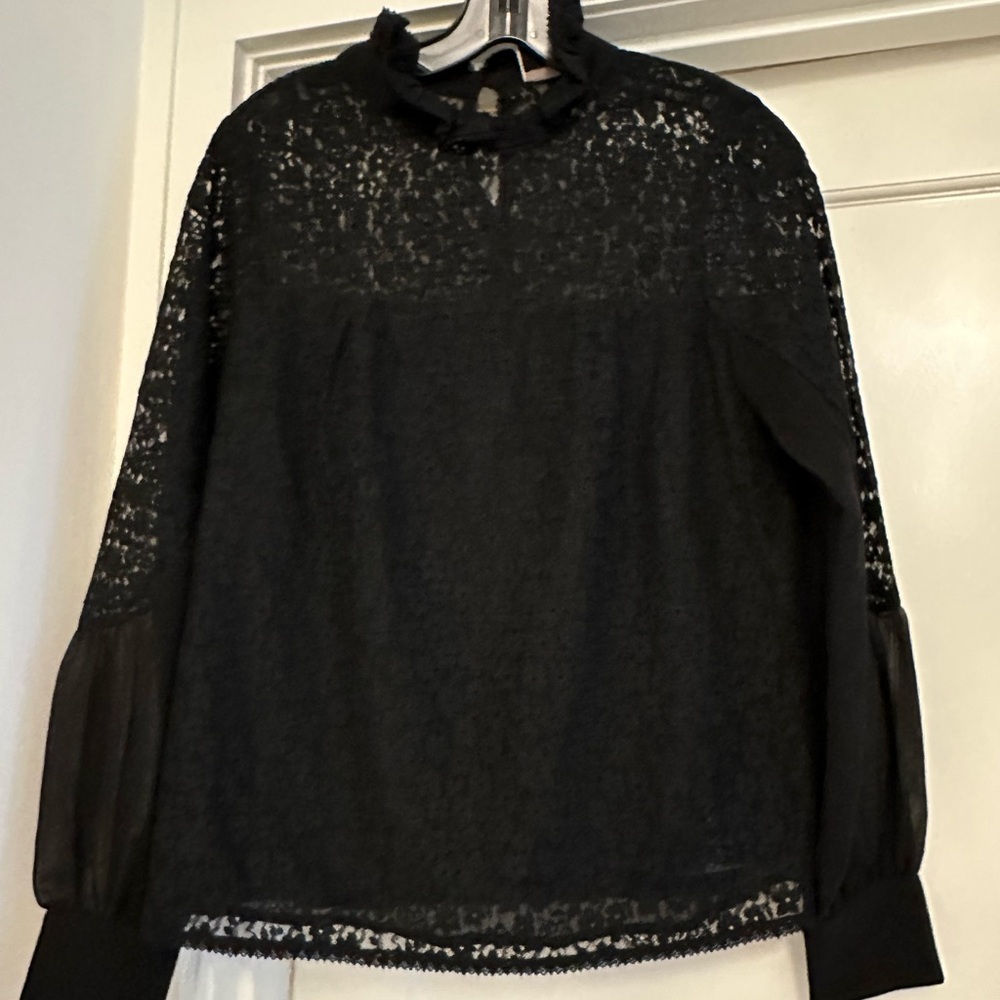 Tuckernuck Black Lace Blouse